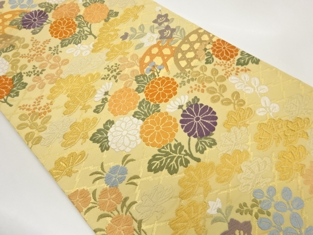 JAPANESE FUKURO OBI / WOVEN FENCE PATTERN